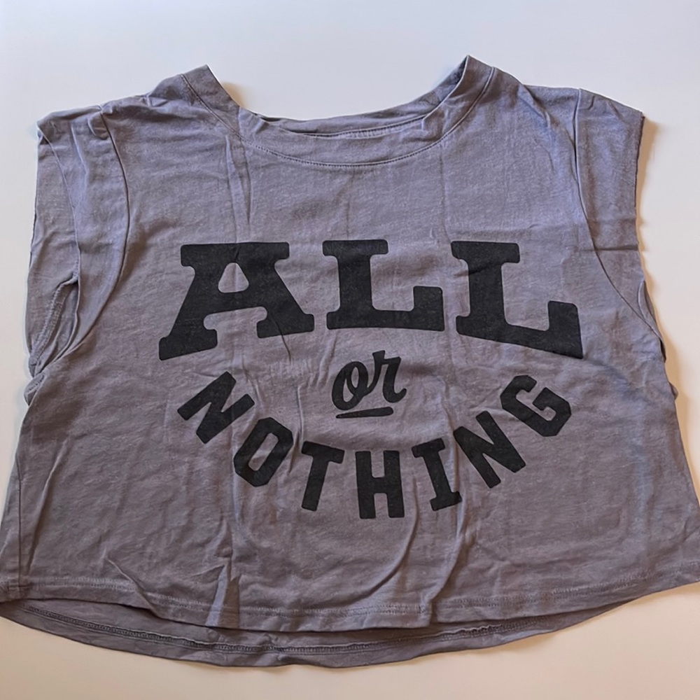 HVIII BRAND GOODS all or nothing womens crop top shirt